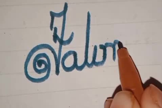 do hand calligraphy for signature