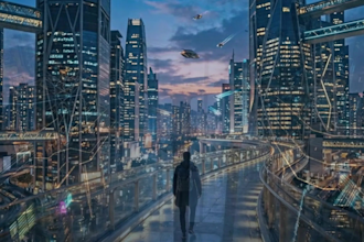 create an experimental cinematic ai music film with futuristic visuals