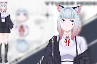 design live2d vtuber model, rigging and anime vtuber avatar for twitch