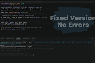 debug syntax and fix your code errors