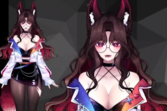 draw and rig live2d vtuber model, oc vtuber, live2d rigging vtuber commission