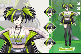 do nsfw 2d vtuber rigging live2d vtuber model anime vtuber commission vbridger