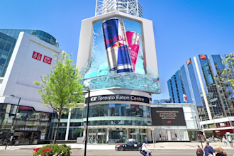 create 3d billboard animation, water simulation, anamorphic display led screen