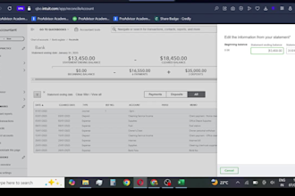 do monthly bookkeeping in quickbooks online