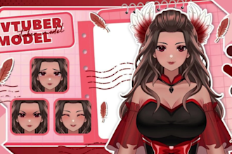 design and rig high quality live2d vtuber model, pro ar vtuber for vtube studio