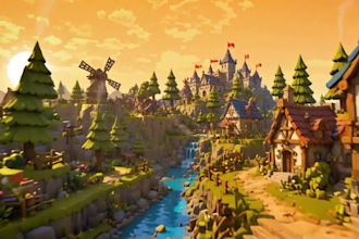 design stylized low poly game environments for indie unity and unreal games