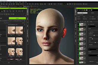 3d vtuber avatar vroid 3d model face tracking vrm fbx export files for streaming
