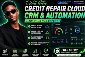setup credit repair cloud marketing hub CRM and automation