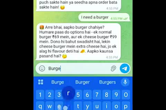 build a custom telegram bot for restaurant orders