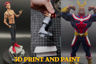 3d print and paint anime figure diorama miniature stl model with 4k 8k resin fdm