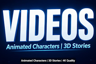 create ai animation videos,  characters and 3d stories