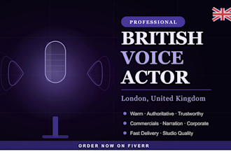 do british voiceovers in my london accent