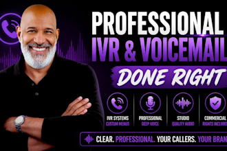 record a professional IVR and voicemail greeting
