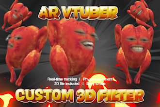 create a custom ar vtuber with real time face tracking