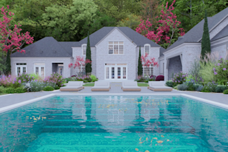 do landscape architect, 4k renderings and walkthrough video
