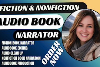 record american female voice over, audiobook narrator for acx audible, voiceover