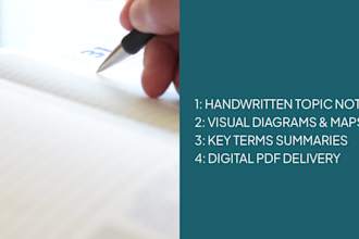 create clear digital handwritten study notes for students