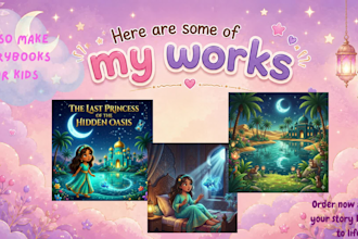 design colourful children story book illustration
