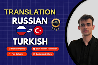 translate, proofread russian to turkish and vice versa