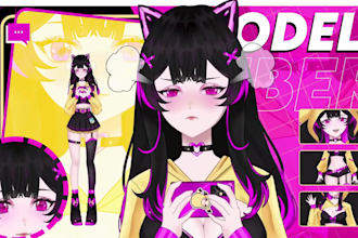 design and rigging your vtuber model live2d in anime style