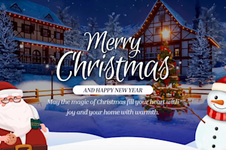 create personalized videos for christmas,greetings video,christmas animation