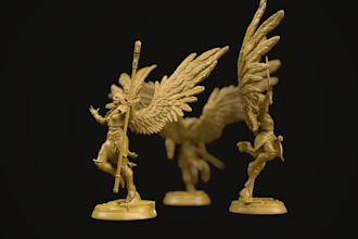 create dnd fantasy rpg character, creature, armor and game ready character