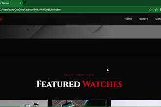 design a modern luxury watch website