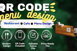 design an editable qr code menu for your restaurant or cafe