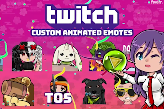 create pro custom twitch emotes, sub badges