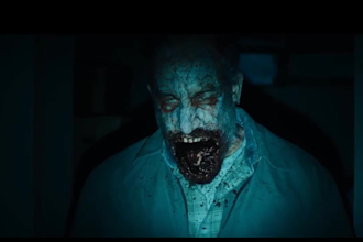 do cinematic horror vfx, creepy visuals, blood and fire special effect for film