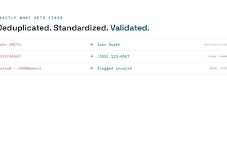 clean, deduplicate and format your CRM or contact list data