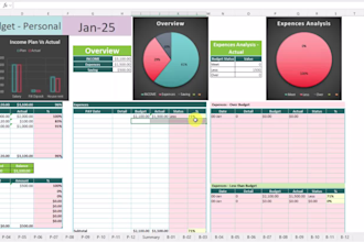 create professional budget, expense, and invoice spreadsheet