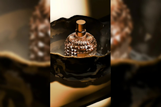 create cosmetic and perfume 3d animation