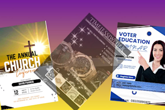 design urgent flyer, poster  and brochure
