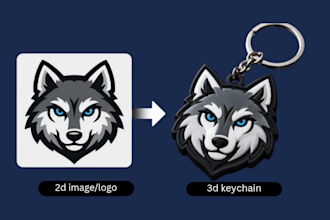 turn your 2d logo or image into a 3d printable keychain