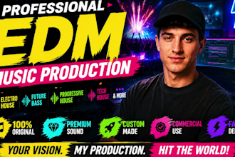do professional edm, house, future bass, electric drum, ghost production tracks