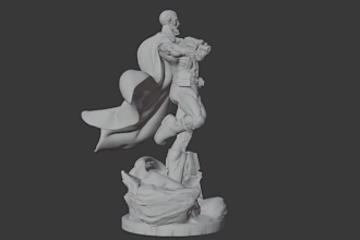 sculpt 3d models, figurines, miniatures, characters, ready for 3d printing