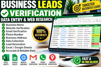 do accurate data entry, web research and lead verification