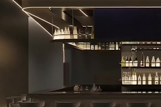 design restaurant interior and realistic 3d render