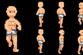 pixel art tileset, isometric pixel art, pixel art animation, pixel art character