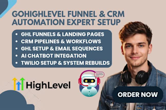 setup gohighlevel funnel gohighlevel landing page gohighlevel crm