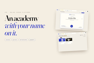 build a custom lms or online course platform with quizzes