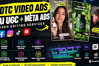 dtc video editing, ai ugc and meta direct response video ads
