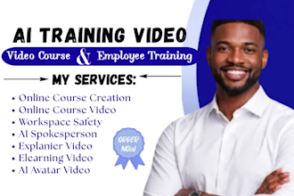 create ai training video elearning video employee training course course creator
