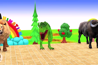 make long slide game animals video and 3d funny animals game