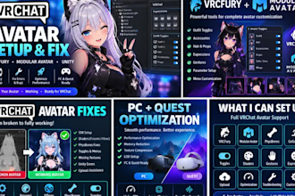 setup, fix vrchat avatar vrcfury modular avatar vrchat unity avatar optimization