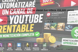 creare y automatizare un canal de youtube rentable con monetizacion completa