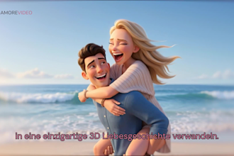 create a personalized 3d animated love story video a unique gift