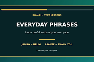 translate english to swahili and teach you swahili language