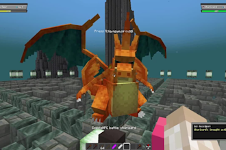 make custom minecraft mob model boss npc in blockbench and animation